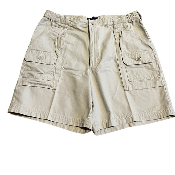 Saddlebred men’s khaki beige cargo neutral shorts pockets casual size 36 - Picture 1 of 7